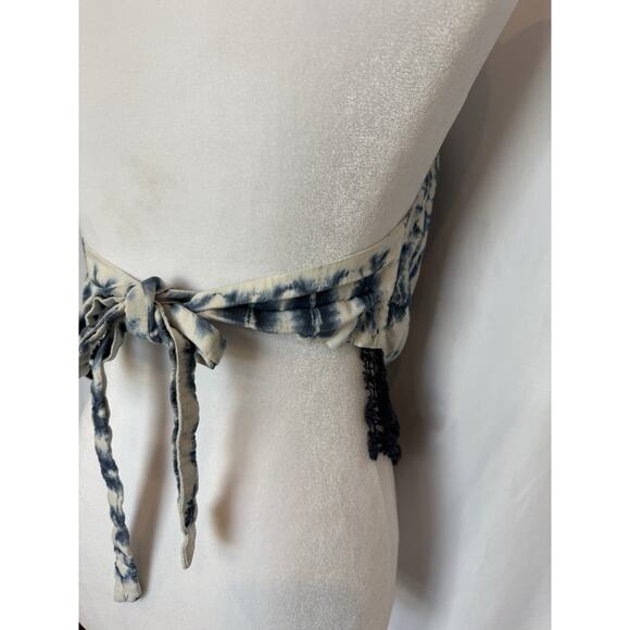 Y2K Guess Crochet Handkerchief Halter Tank Top Size S Tye Die Boho Beach Vaca - Picture 8 of 9